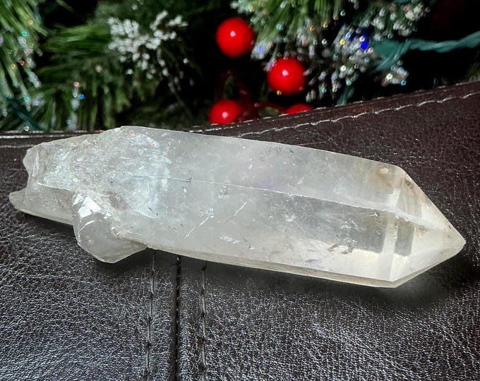 CLEARANCE! ~ High Altitude Himalayan Clear Quartz Crystal Point ~ Large 3.8 oz. Wand ~ 4" Long One of a kind Specimen
