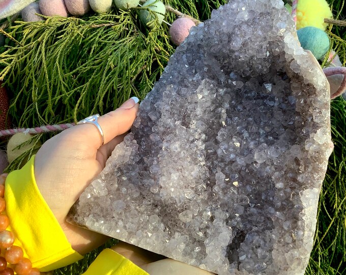 Amethyst Crystal Cluster ~ Large 5 lb. 11 oz. ~ 7" Tall ~ Home Decor, Display ~ Beautiful Purple Quartz Points ~ Fast & Free Shipping