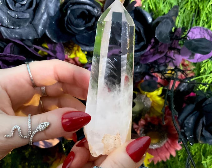 High Altitude Himalayan Ultra Clear Quartz Crystal Wand ~ Large 5.3 oz. ~ 4 1/2" Long ~ Fast & Free Shipping, USA + Global Shipping ~ RARE!