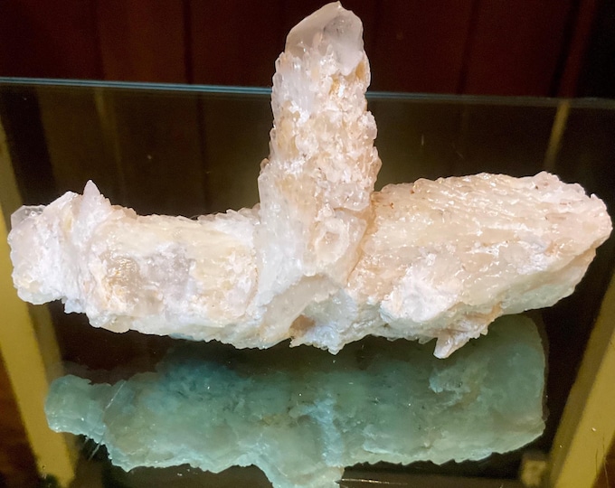 Golden Healer Elestial Quartz Crystal 7 oz. ~ 5" Long ~ Sparkling Inclusions, Handheld Size