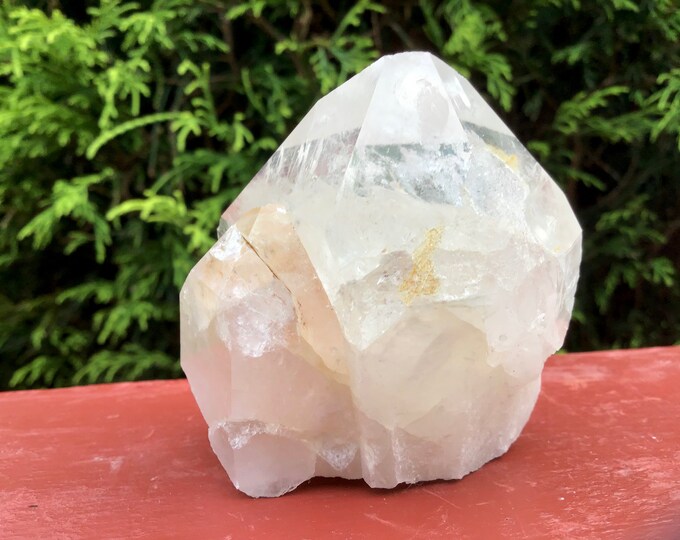Clear Quartz Crystal Point ~ 5.6 oz. ~ 2" Long ~ Sparkling Golden Healer ~ Reiki, Meditation, Altar, Display ~ Fast Shipping