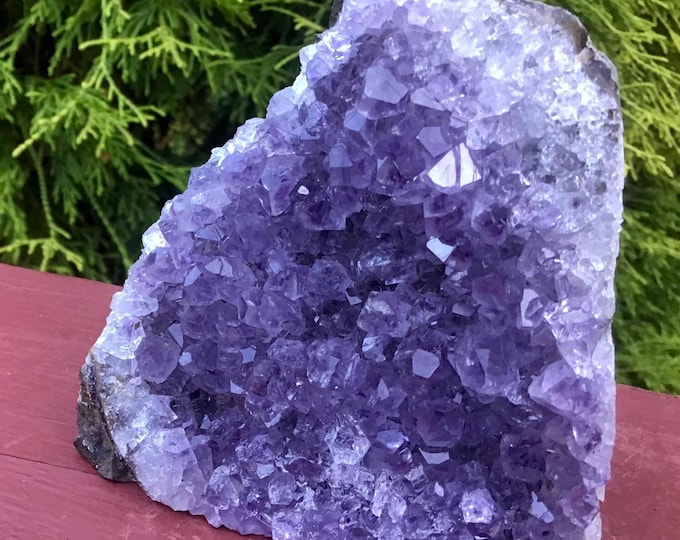 Amethyst Crystal Cluster ~ Large 13 oz.~ 3" Tall ~ Crown Chakra Reiki Altar Display ~ Purple Metaphysical Home Decor ~ Fast & Free Shipping