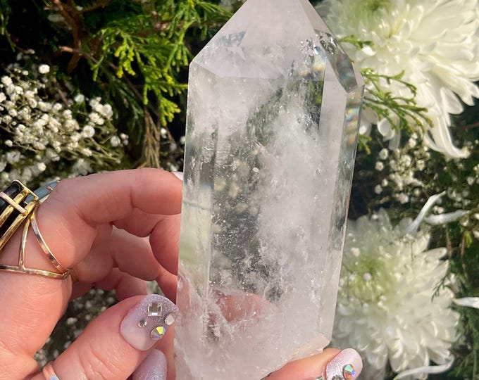 High Altitude Himalayan Clear Quartz Crystal Wand ~ Large 12 oz. ~ 5" Long ~ Museum Quality ~ Rare Highest Quality Crystal Specimen ~