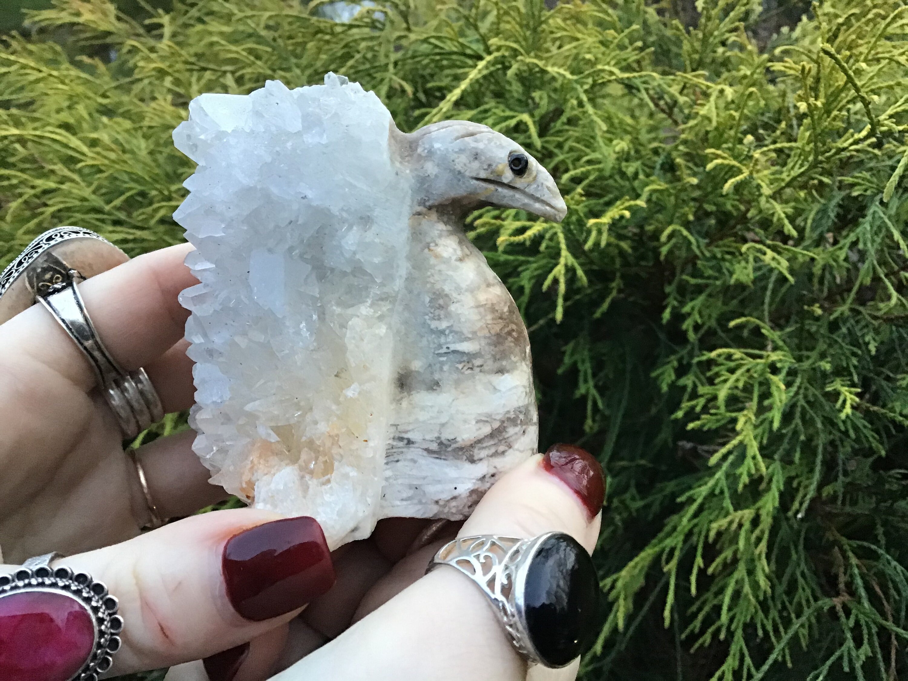 Crystal Quartz Bird Cluster Large 10.7 Oz. Sculpture 3 Etsy Canada