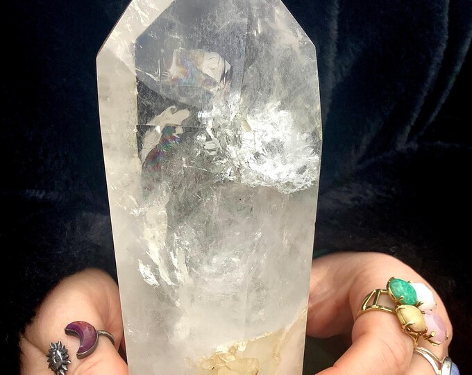Ultra Clear Quartz BRAZILIAN Crystal Generator ~ Large 1 lb. 12 oz. ~ 6" Tall ~ Reiki Healing Altar Display ~ Metaphysical Home Decor