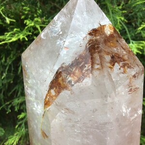 Clear Quartz Crystals Large 8 lb. 14 oz. Generator 11 Tall Golden Healer Sparkling Silver Inclusions Big Free-Standing Tower image 4