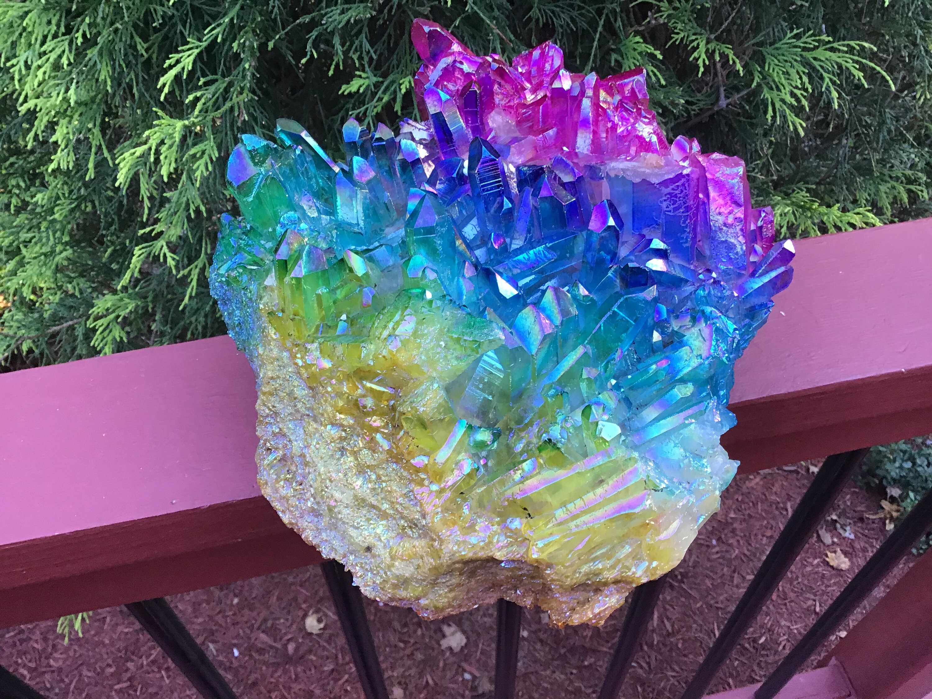 Aura Quartz Crystal Large 12 lb. 12 oz. Cluster 11 Etsy