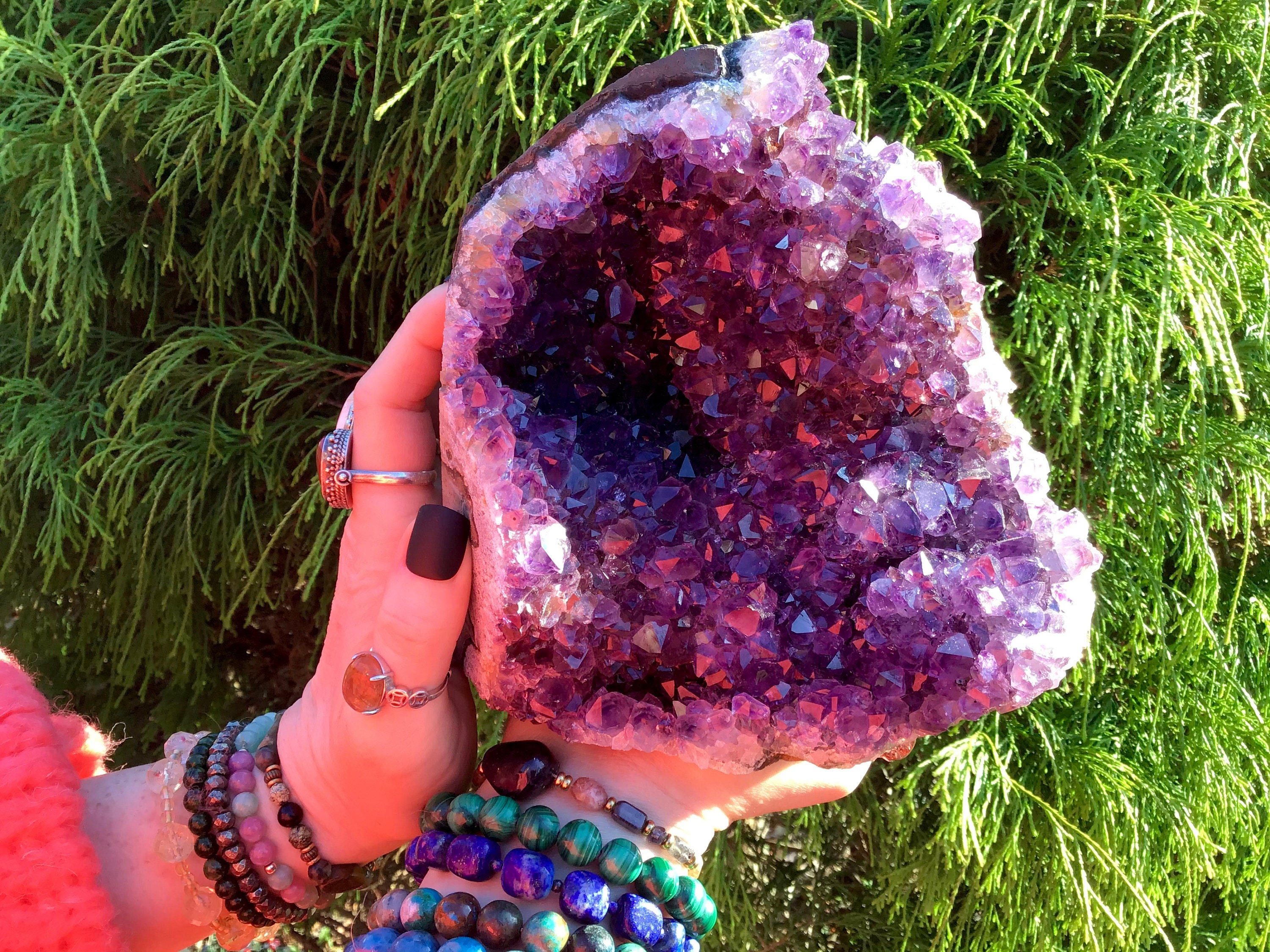 Amethyst Crystal Quartz Large 6 Lb. 15 Oz. Cluster 6 Etsy