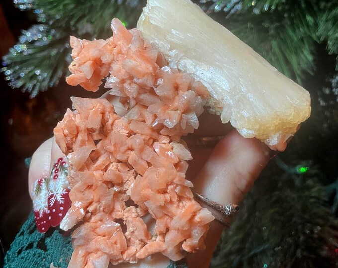 CLEARANCE! ~ Heulandite and Stilbite Crystal Cluster ~ 2.6 oz. ~ 4" Long ~ Rare Mineral Combination