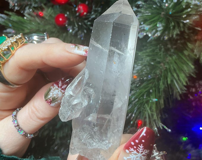 Himalayan Clear Quartz Crystal Point, 2.6 oz. ~ 3 1/2" Long ~ High Altitude Healing Wand