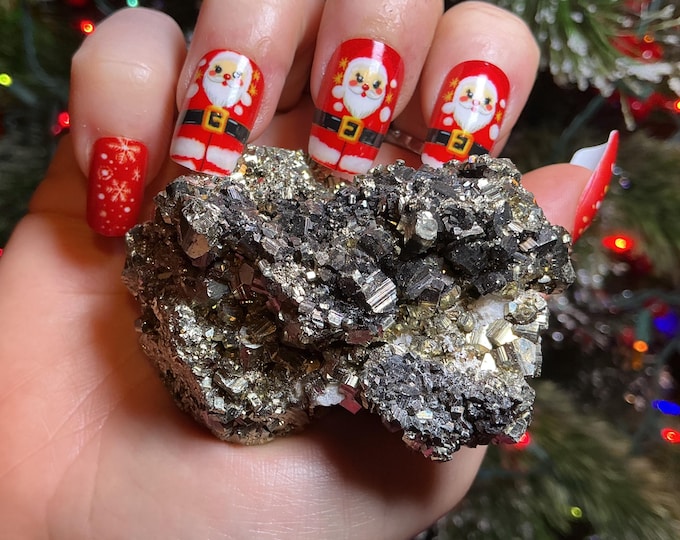 Sparkling Golden Pyrite Crystal 2" Long Cluster, 6 oz.  Meditation Altar Decor