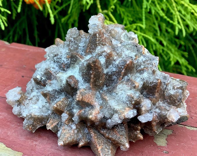 CLEARANCE ~ Cave Calcite Crystal Cluster ~ Large 6 oz Specimen ~ 3" Long ~ Natural Display Mineral ~ Sparkling Points ~ Fast & Free Shipping