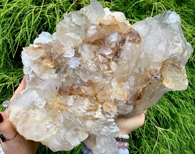 Golden Healer Nirvana Quartz Crystal Cluster ~ Large 22 lb. ~ 12" Long ~ Himalayan, Glacial, Ice Quartz ~ Fast & Free Shipping