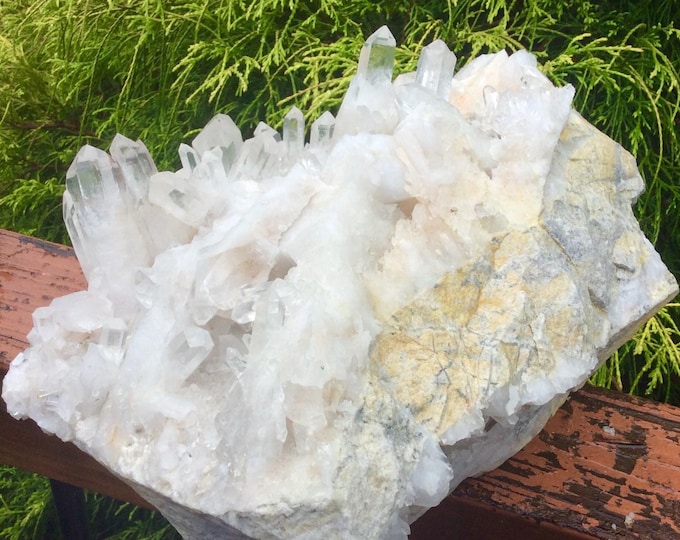 CLEARANCE! ~ 21 LB Massive Water Clear Quartz Crystal Display ~ Showpiece ~ Centerpiece ~ Original Matrix ~ Altar, Home Decor,