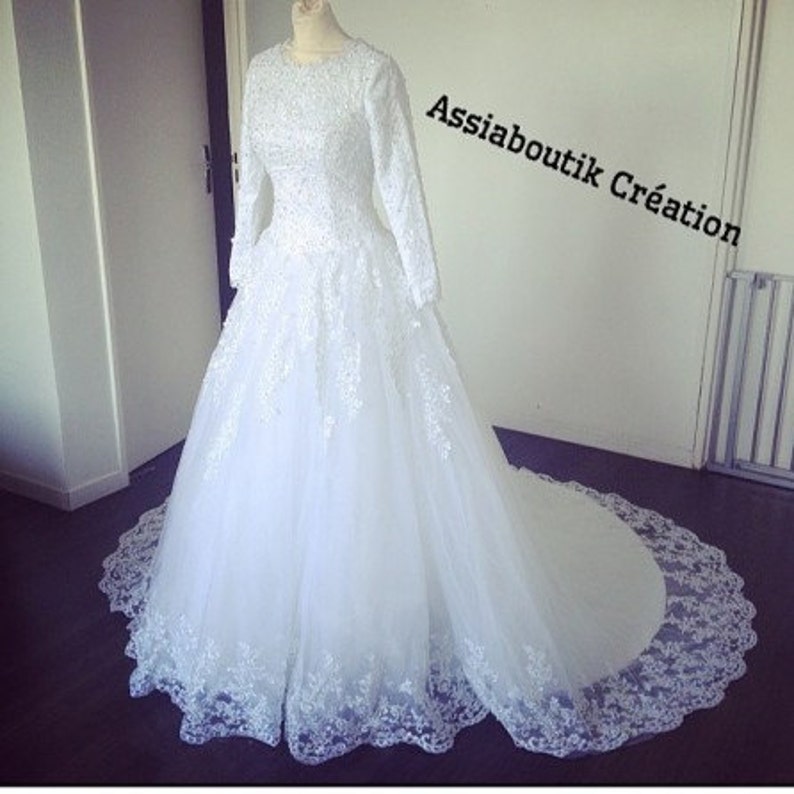 Hijab Weding Dress Muslim Wedding Dress Modest Dress Etsy