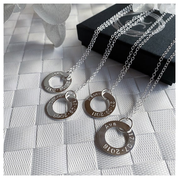 Stamped washer hotsell necklace
