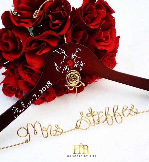Disney Wedding Hanger Beauty and the Beast Wedding Princess