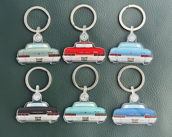 Llavero acrílico del Chevy Impala de 1966