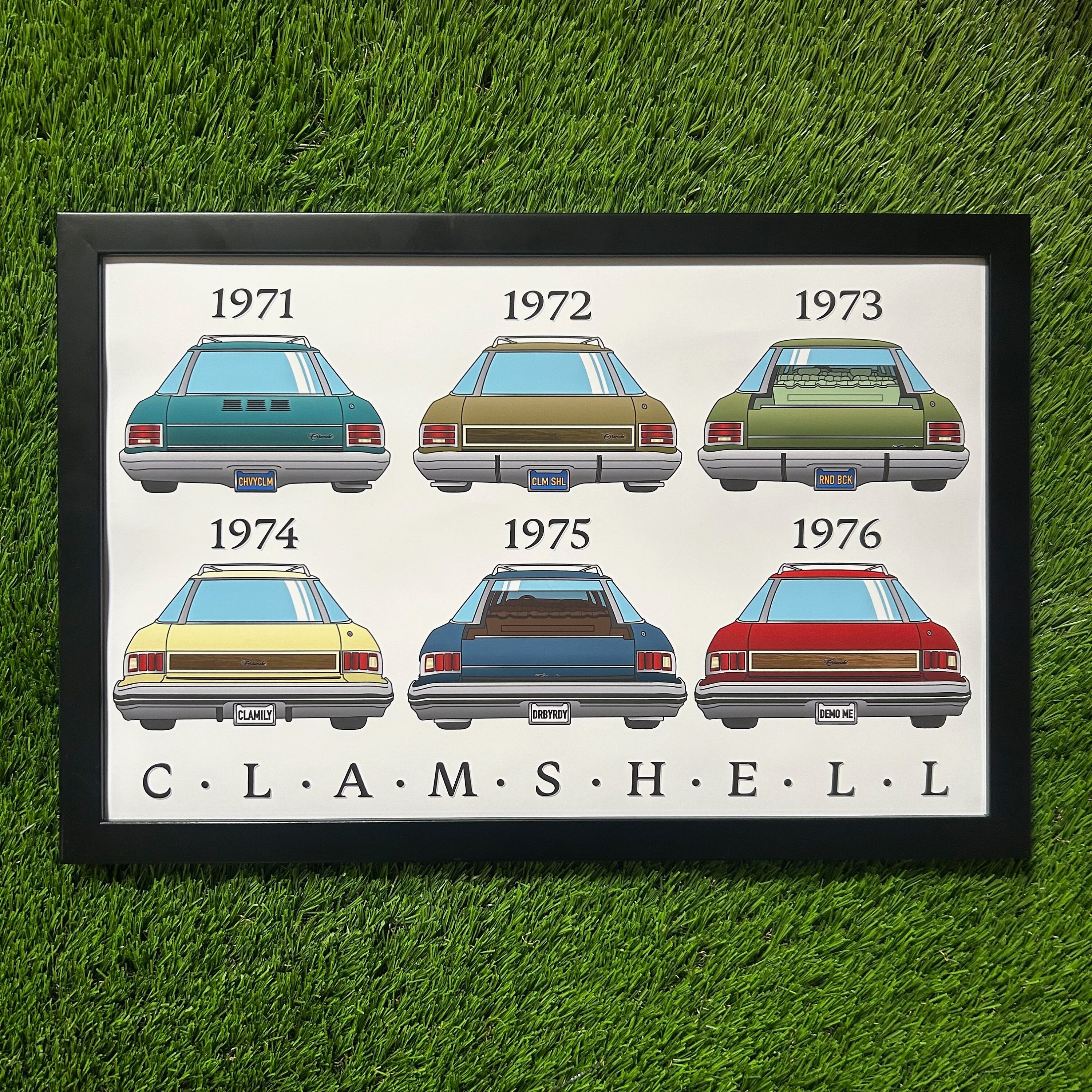Clamshell Wagon Print: 1971-1976 GM Front End Illustration (11