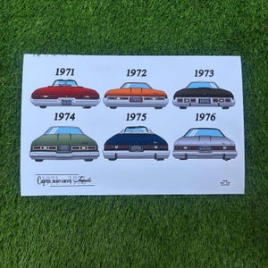 1971-1976 Chevy Caprice/Impala Taillight Illustration Print by Charles LaBonge, Full-Size Chevrolet Poster, 11&quot;x17&quot;