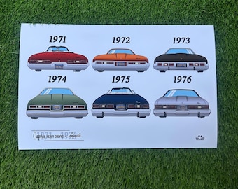 シボレー インパラ テールライト アートプリント: 1958-1972 フル