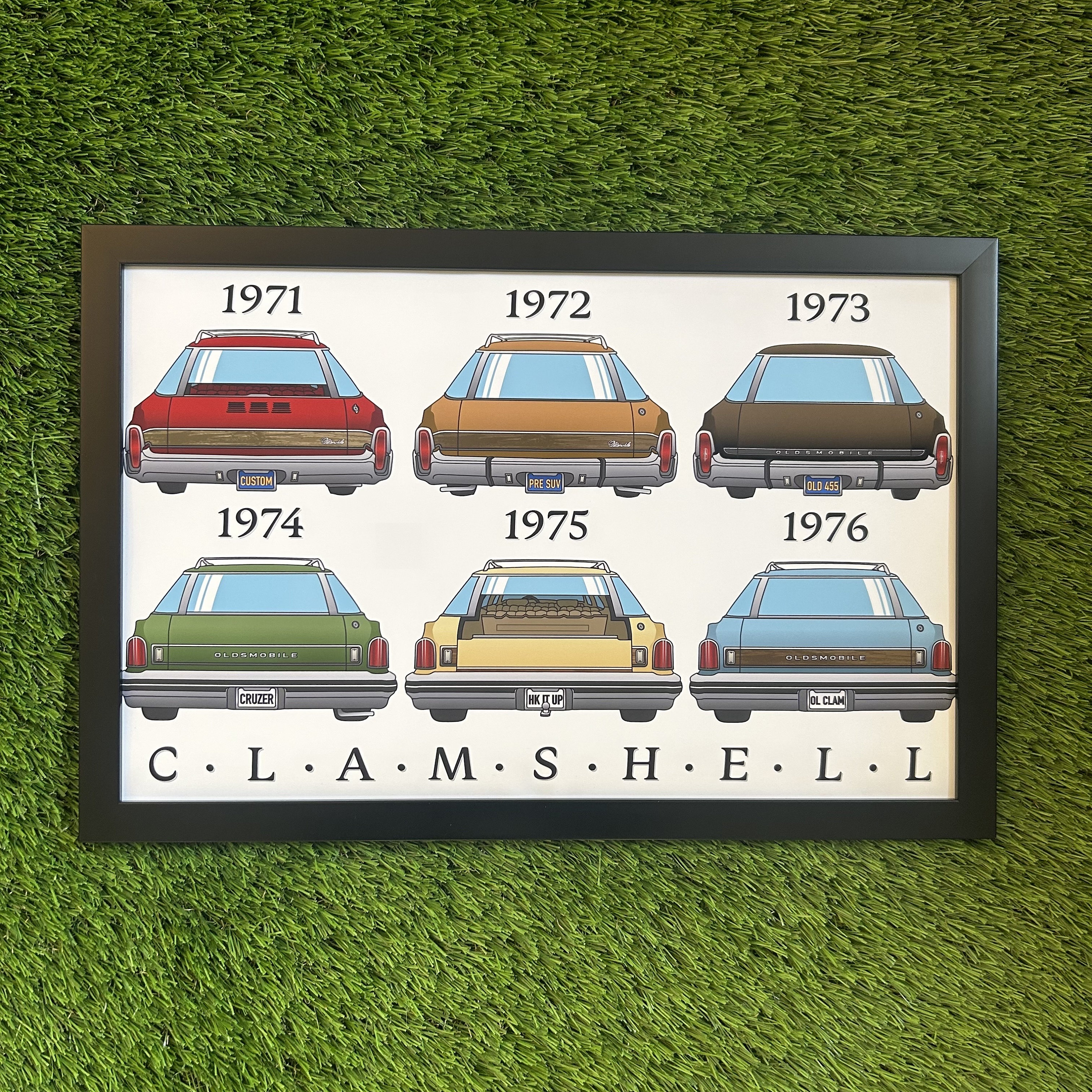 Clamshell Wagon Print: 1971-1976 GM Front End Illustration (11