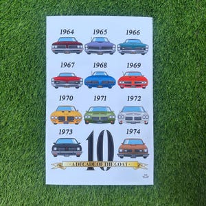 Poster Pontiac GTO - « A Decade of the GOAT » - 1964-1974 par Charles LaBonge, 30 x 40 cm