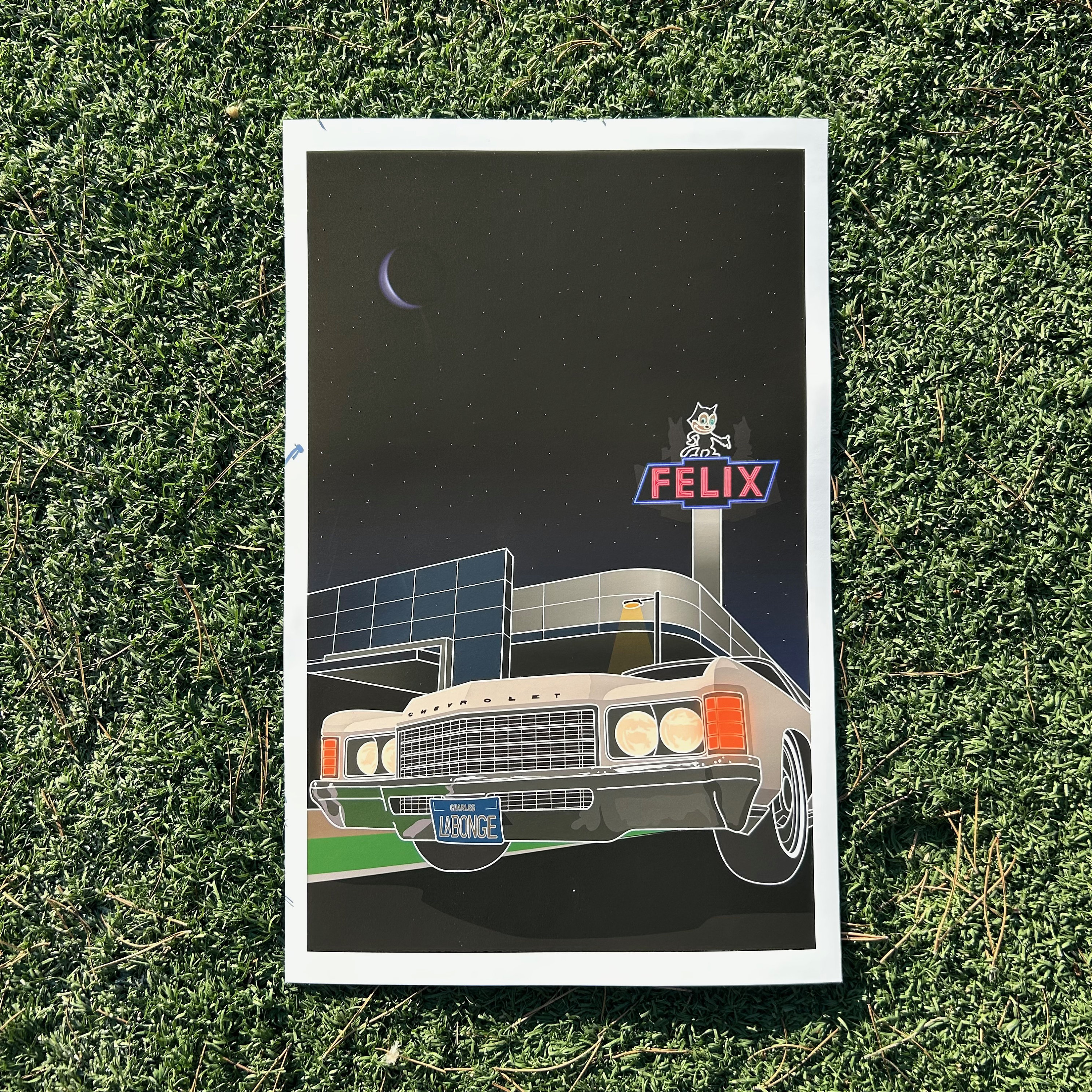 フェリックス・シボレー アートプリント：1971年式シボレー・インパラ