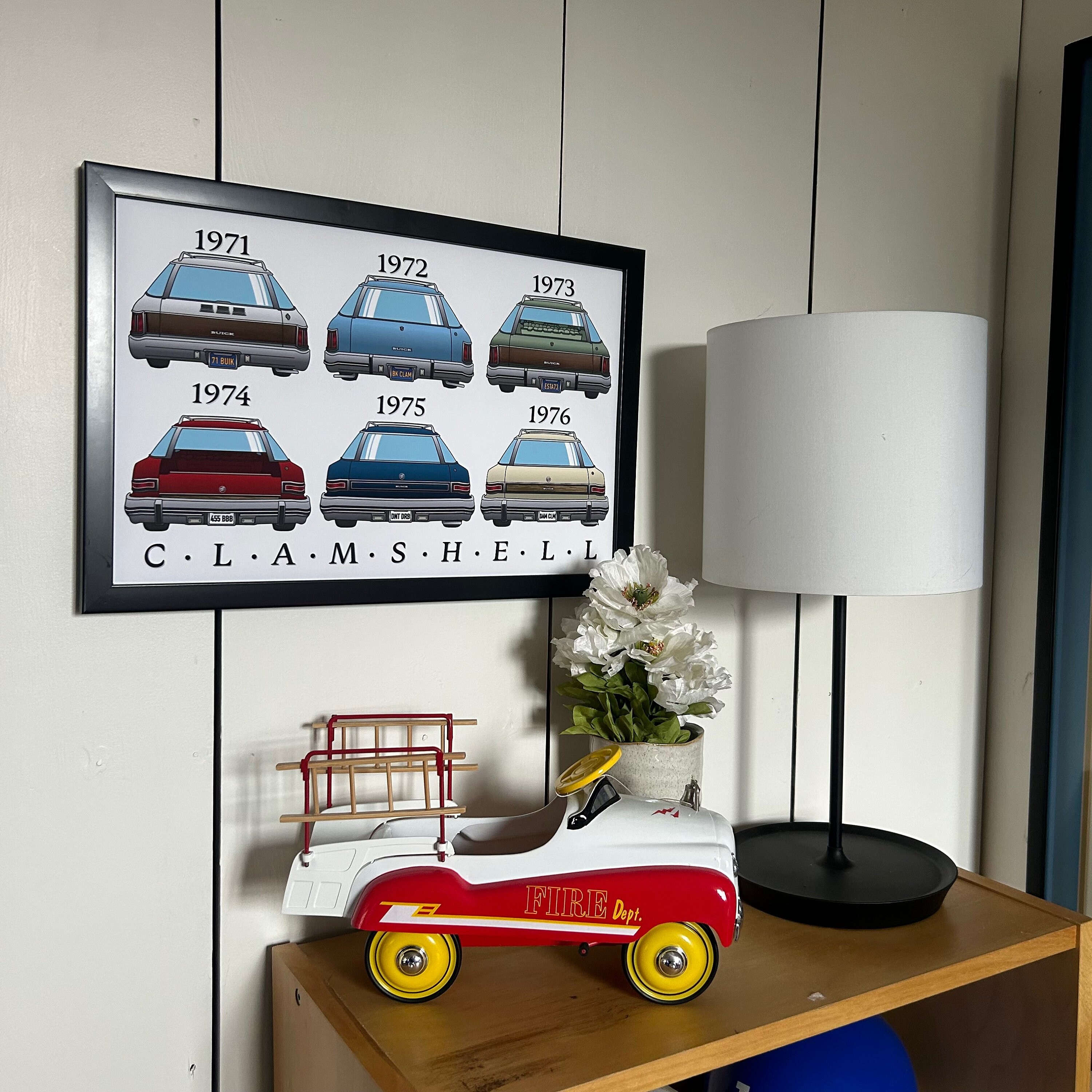 Clamshell Wagon Print: 1971-1976 GM Front End Illustration (11