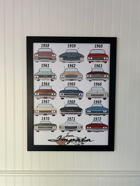 Chevy Impala Front End Illustration Print by Charles Labonge