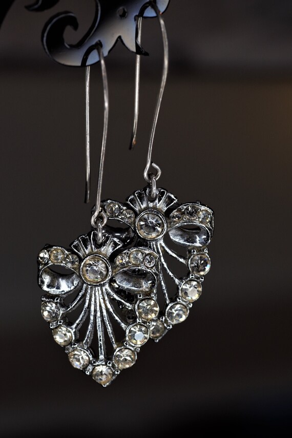 STATEMENT Vintage Art Deco Style Earrings, Vintage