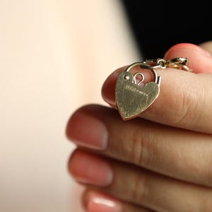 Padlock Bracelet: Vintage Fancy Link Chain Bracelet with Heart Padlock