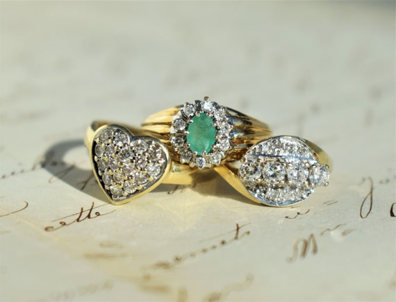 Vintage Art Deco Oval Diamond Ring Oval Four Stone Diamond | Etsy