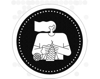 Knitter Sticker