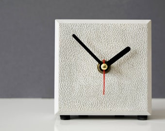Concrete clock Small Industrial table clock Office clock fluent running Silent mechanism interior decor Gift fot him her