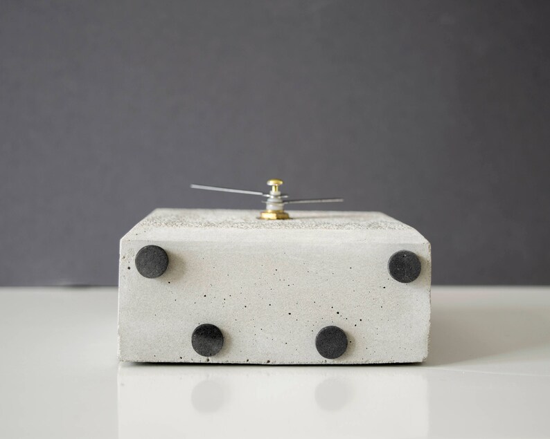 Concrete Clock Small Industrial Table Clock Office Clock Etsy