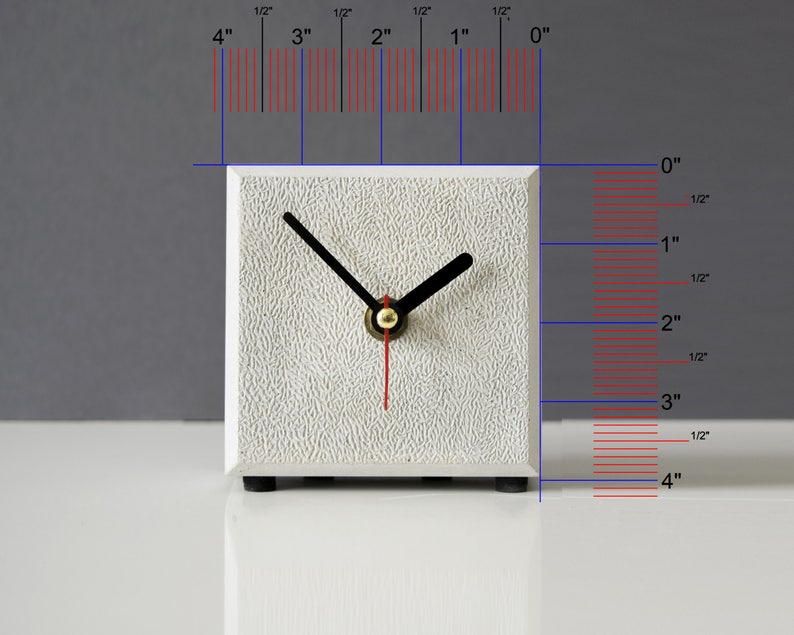 Concrete Clock Small Industrial Table Clock Office Clock Etsy