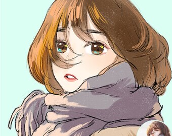 Anime Portrait, Custom Portrait Illustration, Cartoon Portrait Illustration , Painting your Photo, Family Illustration ,