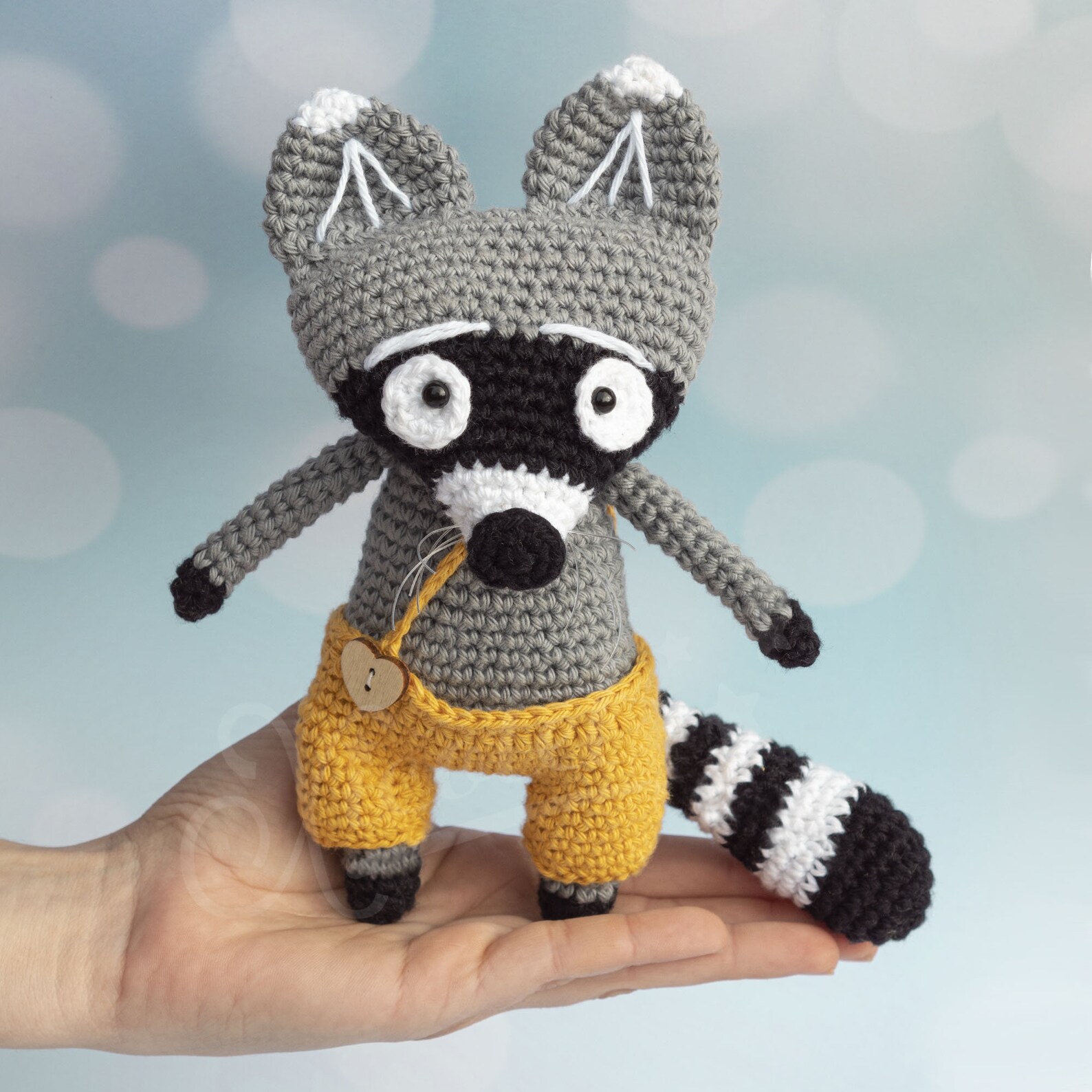 Sam The Racoon Crochet Amigurumi Pattern Sam the Raccoon | Amigurumi Crochet - Etsy