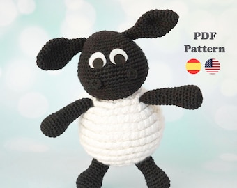 Crochet Pattern Timmy Time  | Amigurumi Pattern | ENG / ESP | Amigurumi Oveja Timmy Time patrones en español