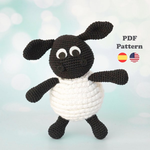 Timmy Time Häkelanleitung | Amigurumi-Muster | GER / SPA | Amigurumi Sheep Timmy Time Muster auf Spanisch