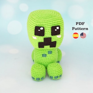 Creeper Amigurumi Crochet Pattern Pdf| PDF-Pattern | ENG / SPA | Amigurumi creeper videogame patterns in Spanish