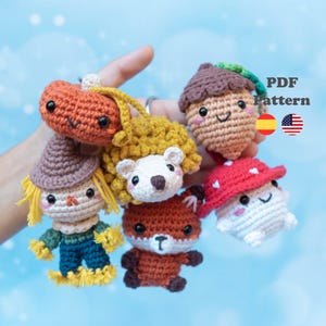 Bundle 6 in 1 autumn Keychains fall Amigurumi Pattern Crochet| Amigurumi Pattern | ENG / ESP | llaveros otoñales patrones en español
