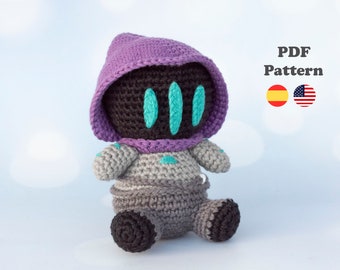 Omen Valorant Agent Amigurumi Crochet Pattern Pdf|  PDF Pattern | ENG / ESP | Amigurumi Omen Valorant Videojuego patrones en español