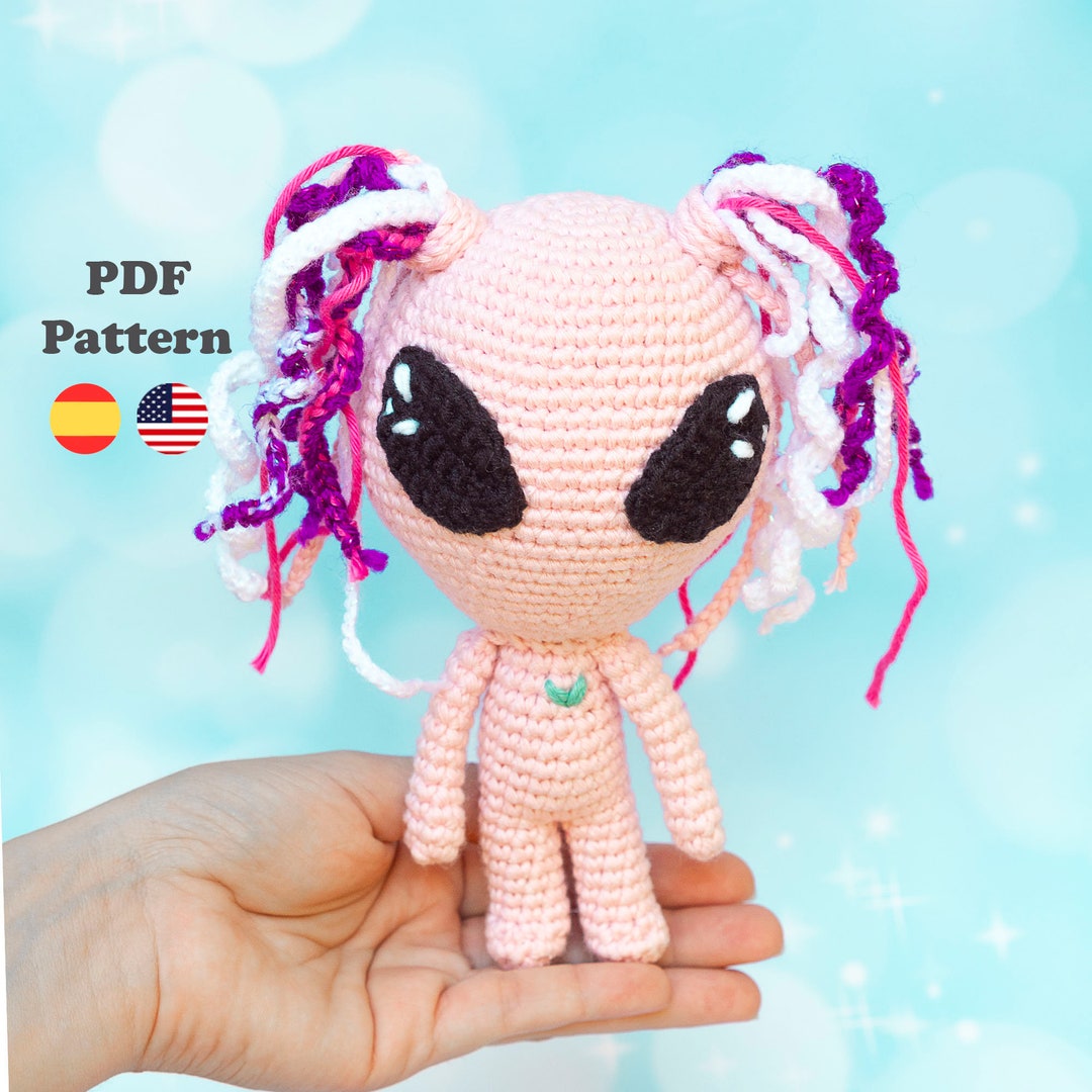 Alien Visitor Pink Amigurumi Pattern Crochet Martian| Amigurumi Pattern ...