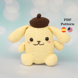 Yellow dog Amigurumi Crochet Pattern Pdf| PDF-Pattern | ENG / SPA | Amigurumi Yellow Dog Patterns in Spanish