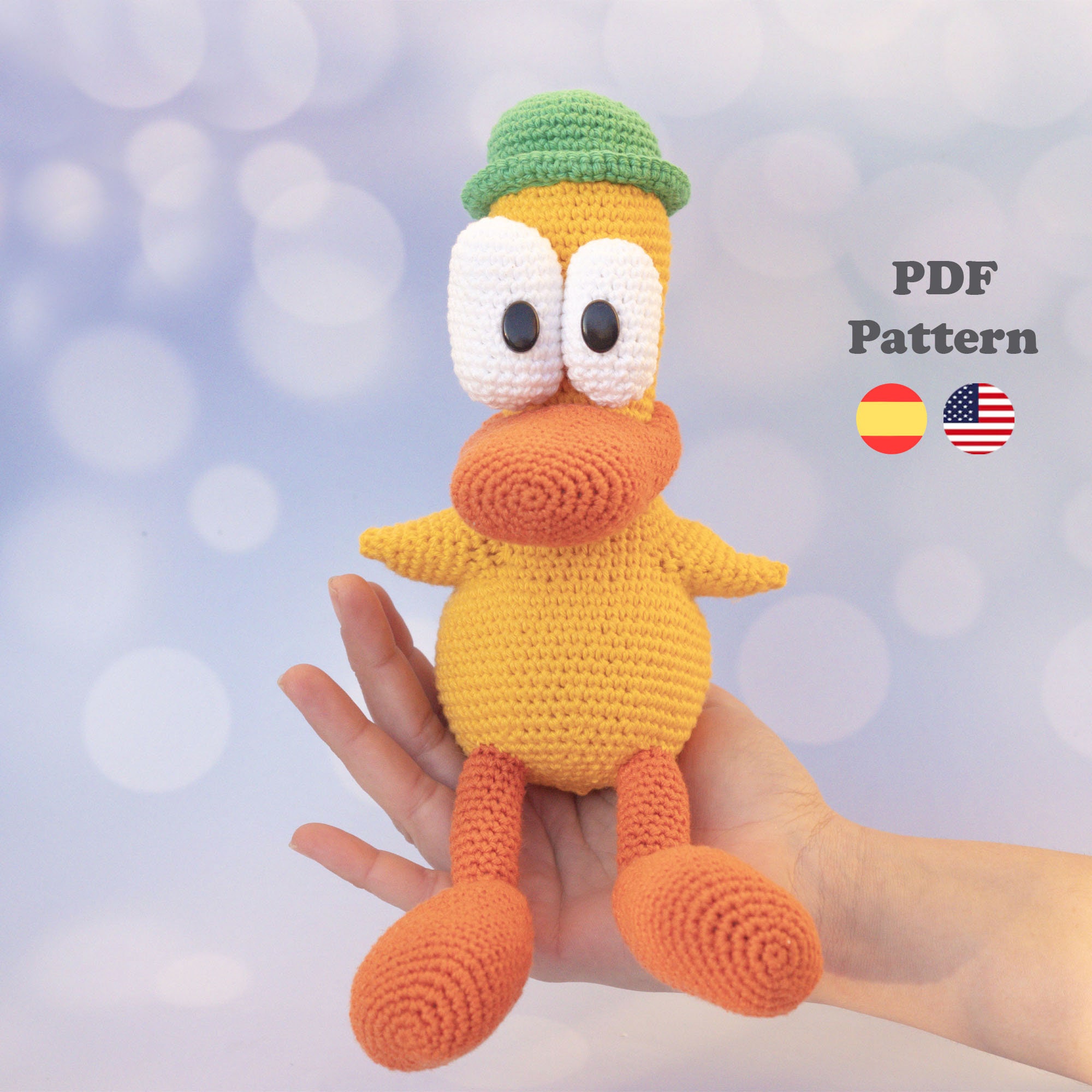 Pato Duck Pocoyo Plush Pato is a Yellow Duck Custom Toys 