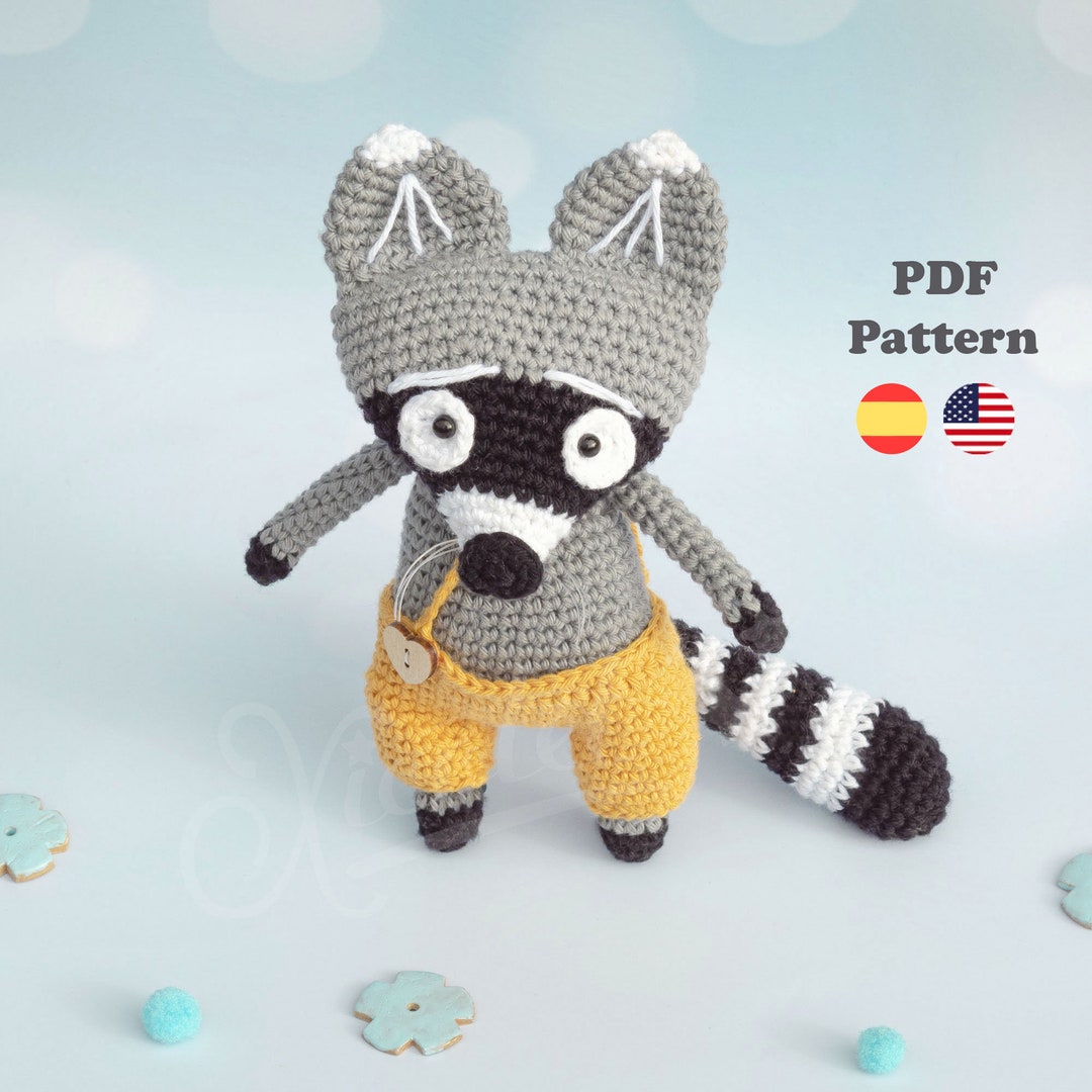 Sam The Racoon Crochet Amigurumi Pattern Sam the Raccoon | Amigurumi Crochet - Etsy