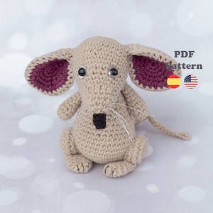 Crochet Amigurumi Pattern Firmin the little rat | ESP / ENG | Amigurumi pattern cute animal mouse crochet