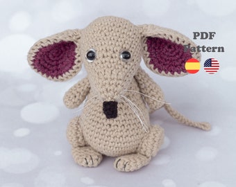 Crochet Amigurumi Pattern Firmin the little rat | ESP / ENG | Amigurumi pattern cute animal mouse crochet
